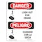 Signmission OSHA Sign, Look Out For Crane Bilingual, 10in X 7in Rigid Plastic, 7" W, 10" L, Bilingual Spanish OS-DS-P-710-VS-1438 - alternate 1